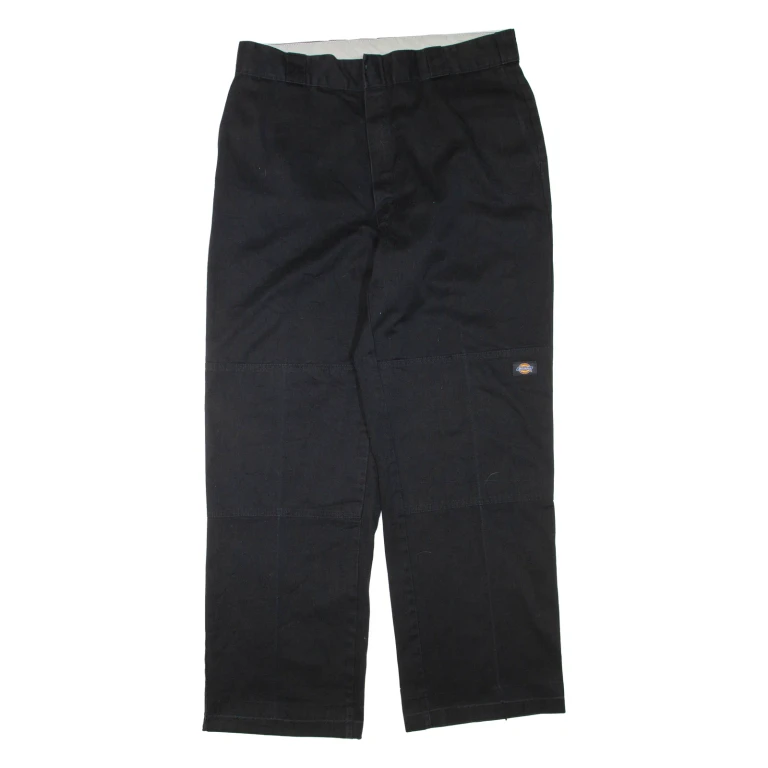 DICKIES Mens Trousers Black Regular Straight W36 L32