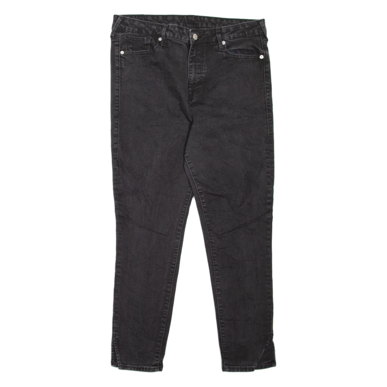 TRUE RELIGION Halle Womens Jeans Black Slim Skinny W34 L27