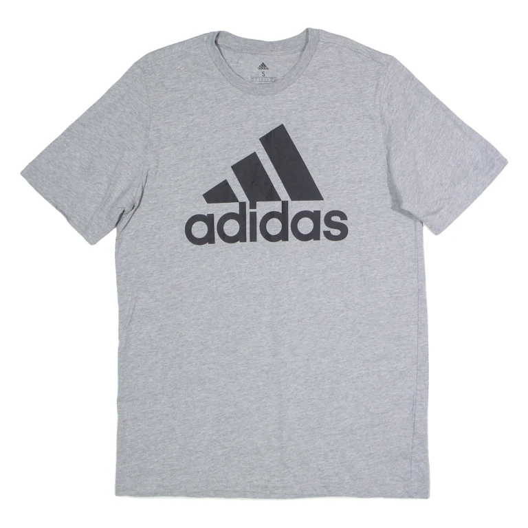 ADIDAS Mens T-Shirt Grey Crew Neck S