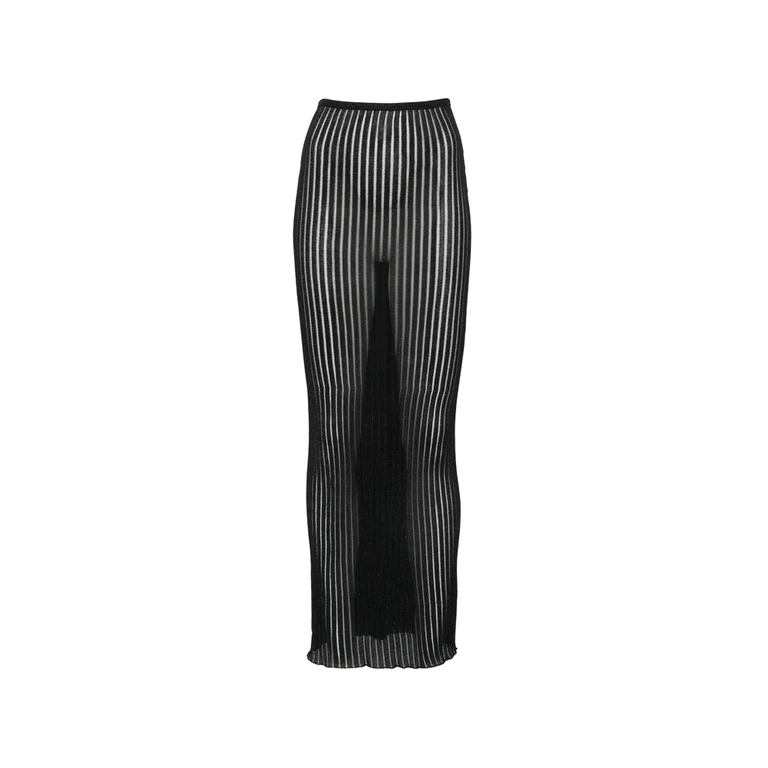 Sheer-knit Maxi Skirt