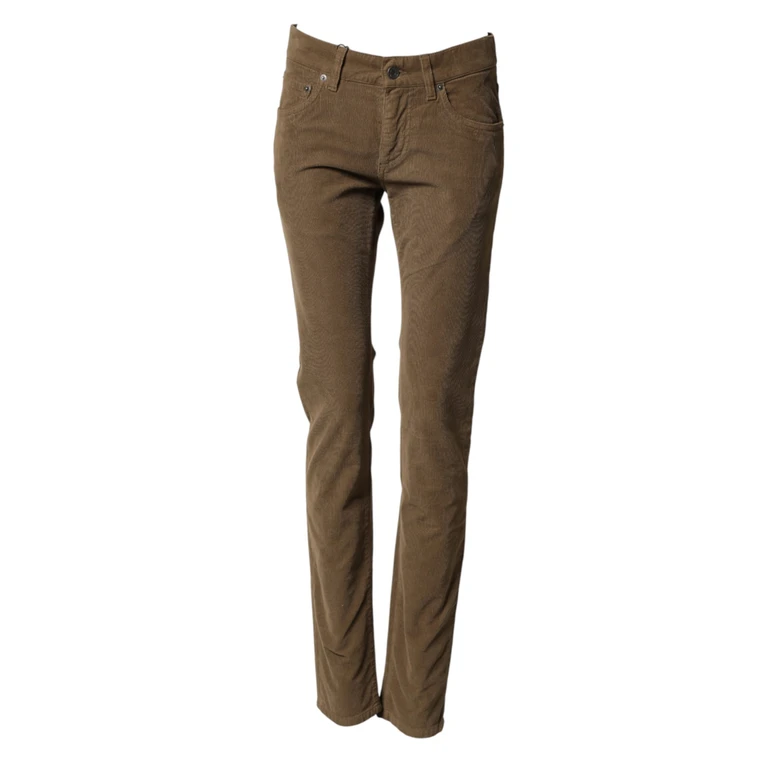 Dolce & Gabbana Brown Cotton Stretch Skinny Men Denim Jeans Elastane Clothing - Men
