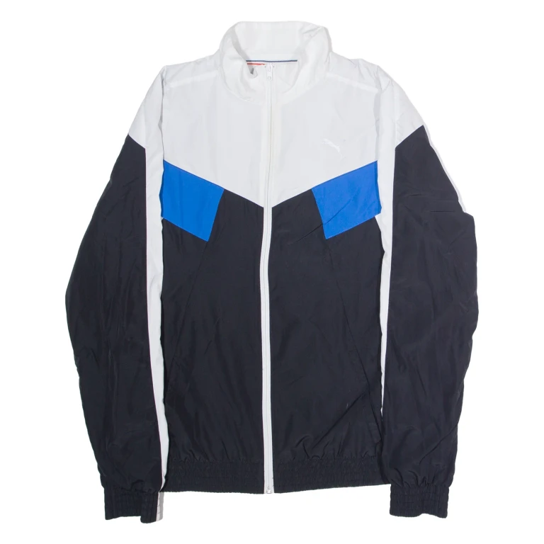 PUMA Mens Windbreaker Jacket Black Colourblock L