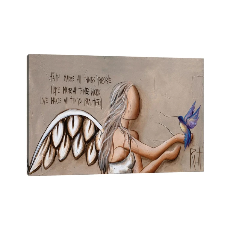 Faith Hope Love by Ruth's Angels - Canvas Gallery Wrap