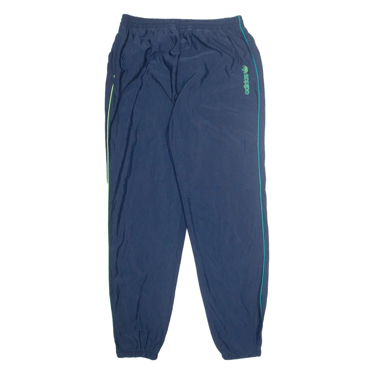 ADIDAS Womens Track Pants Blue Tapered XL W32 L32