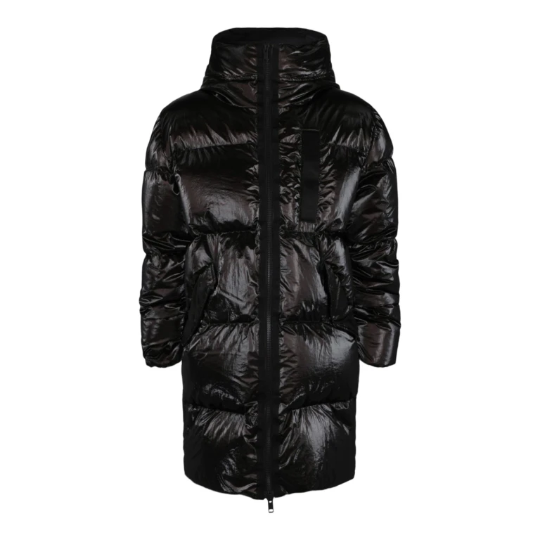 Metallic Long Puffer Jacket