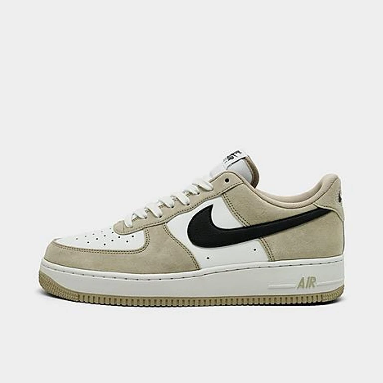 Nike Men's Air Force 1 '07 LV8 Casual Shoes in Summit White/Desert Khaki/Black Size: 7.5