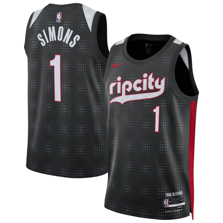 Youth Trail Blazers Anfernee Simons 2024/25 Swingman Player Jersey City Edition