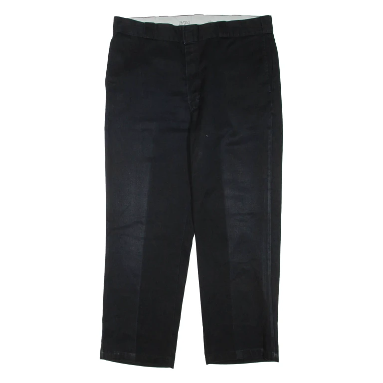 DICKIES Mens Trousers Black Regular Straight W38 L30