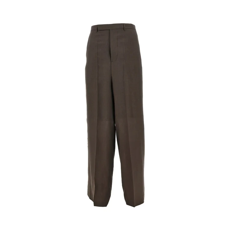 RICK OWENS broek met wijde pijpen van scheerwol
