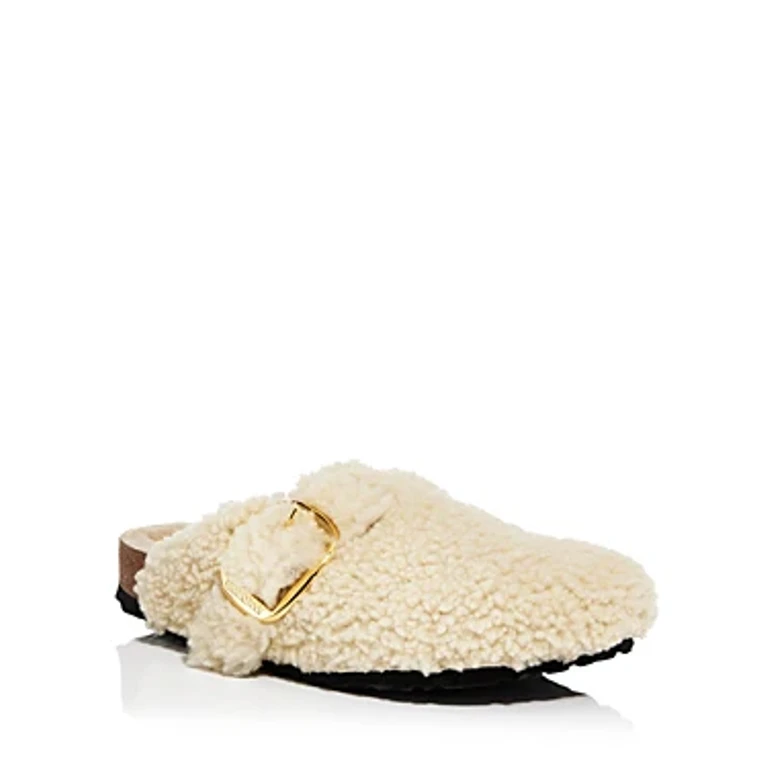 Unisex Boston Big Buckle Teddy Rivet Logo Os Fur (animals) Eggshell