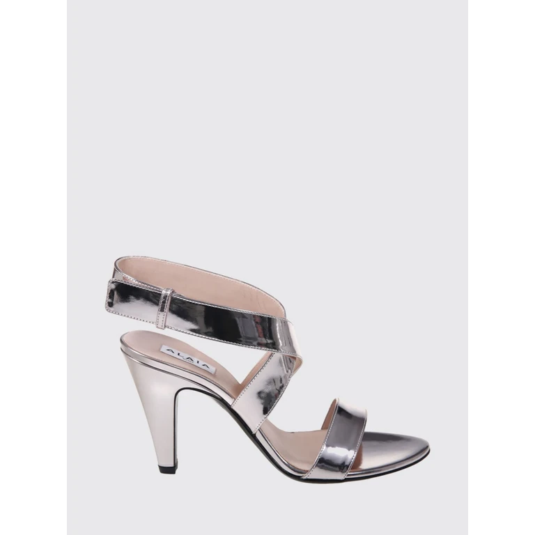 Patent Leather Sandals with a High Cone Heel and an Ankle Strap (AA3S2016I137428)