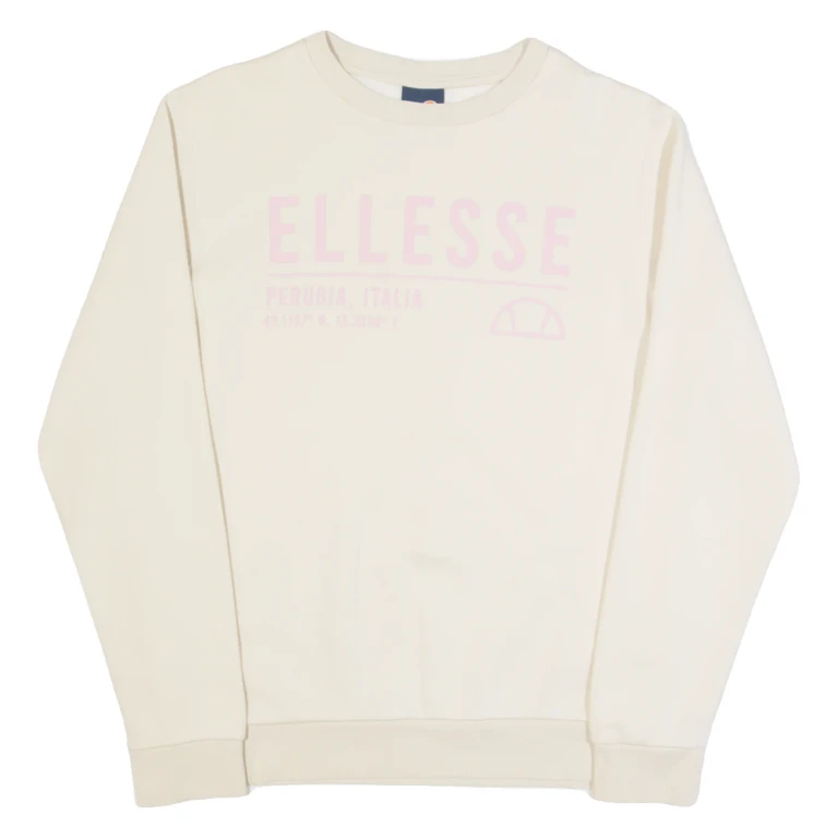ELLESSE Womens Sweatshirt Cream UK 10
