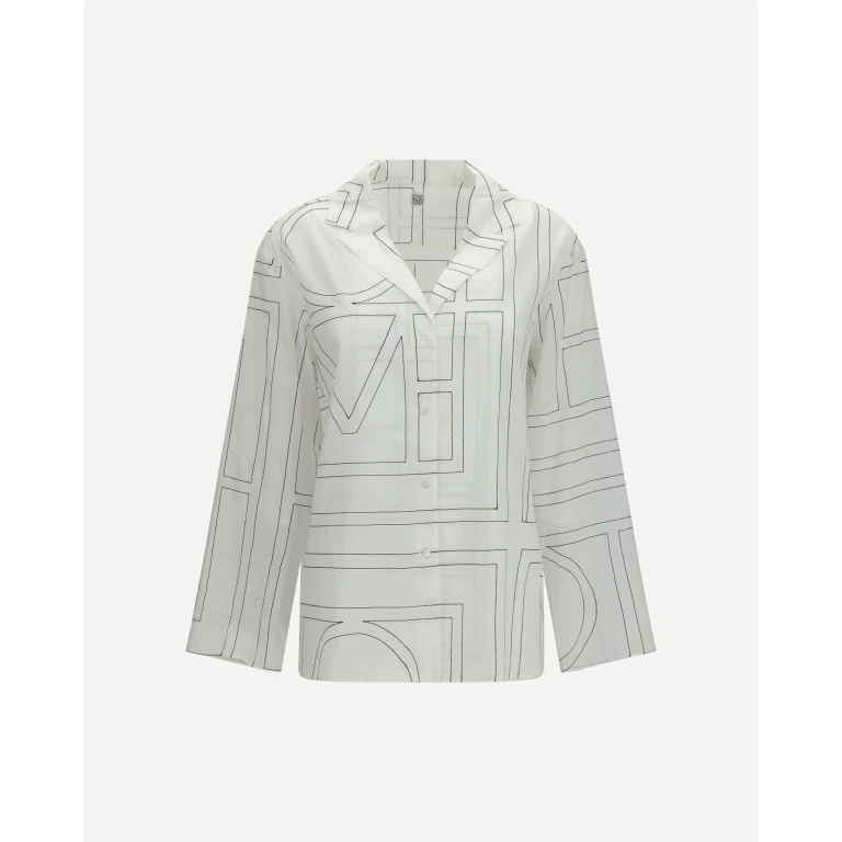 Camicia Toteme in cotone con monogramma