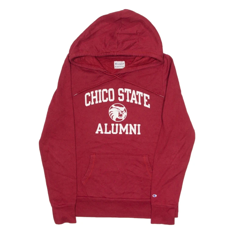 CHAMPION Womens Red Hoodie USA M