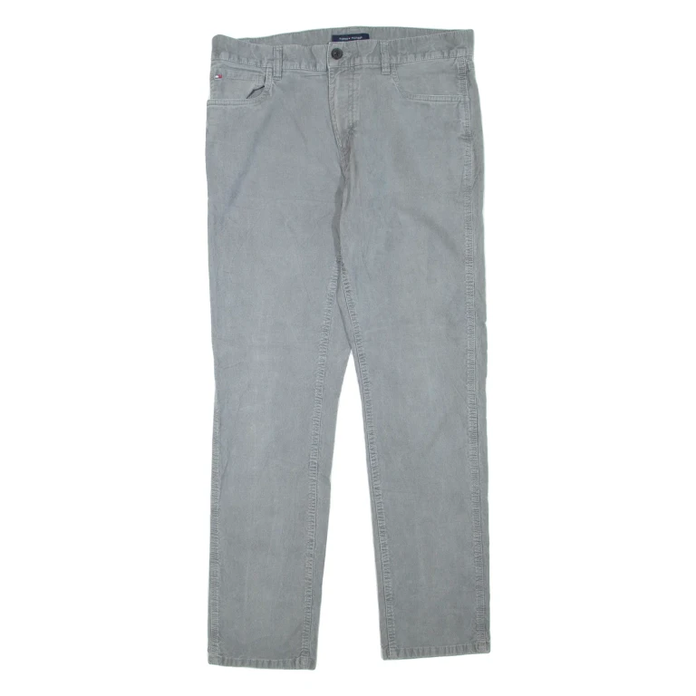 TOMMY HILFIGER Mens Trousers Grey Regular Skinny W33 L32