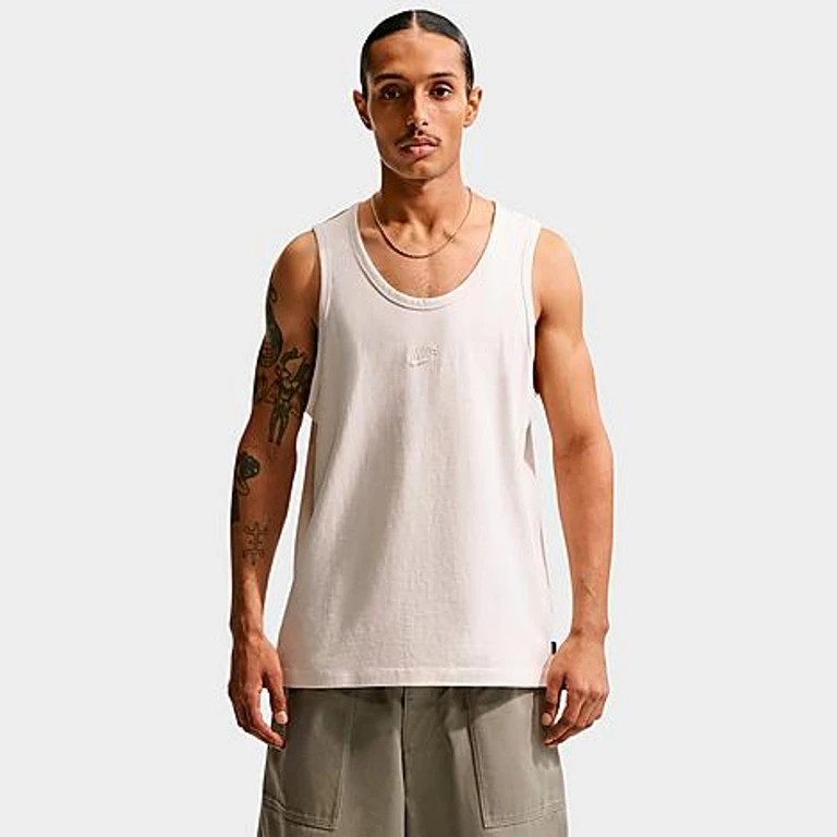 Nike Men's Sportswear Premium Essentials Futura Tank Top in Phantom Size: XS