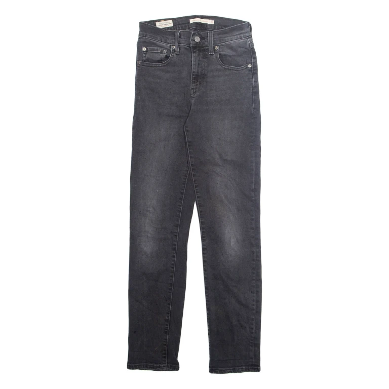 LEVI'S Womens Jeans Grey Regular Straight Stone Wash W25 L30