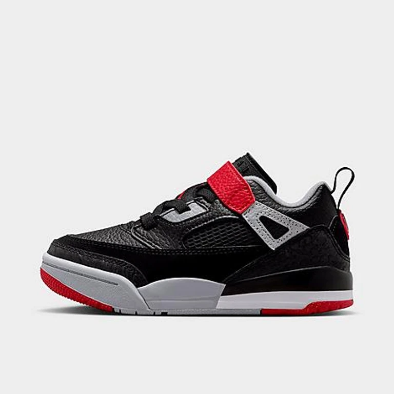 Jordan Little Kids Spizike Low Casual Shoes in Black/Wolf Grey/White Size: 1.0