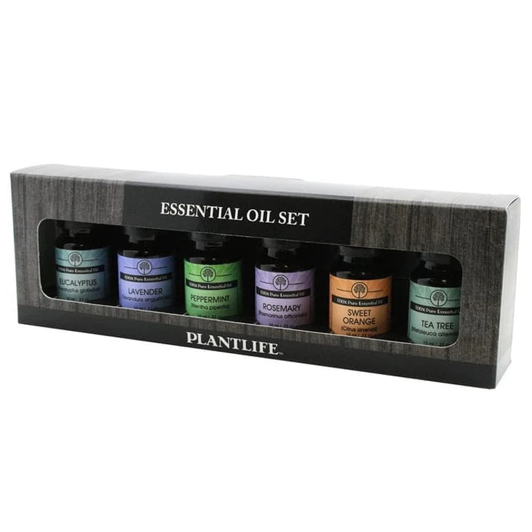 Basic Sampler Set 6-Pack (Lavender, Tea Tree, Peppermint, Eucalyptus, Rosemary, and Sweet Orange) - Straight from The Plant 100% Pure Therapeutic Grade - Made in California 10 ml