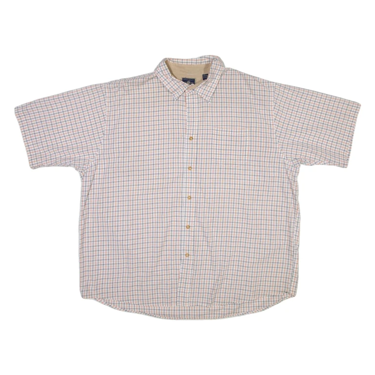WRANGLER Mens Shirt White Check 2XL