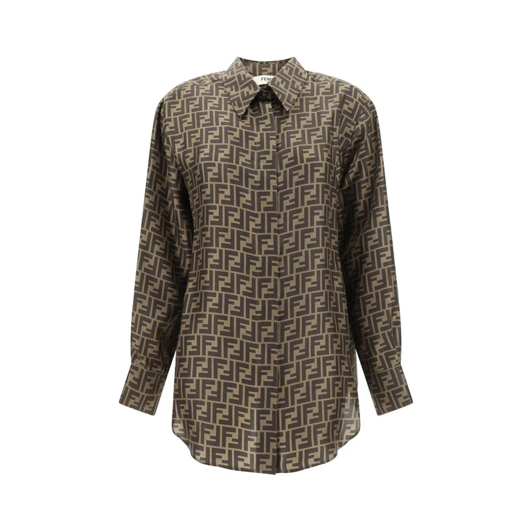 Fendi FF-logo Print Silk Shirt