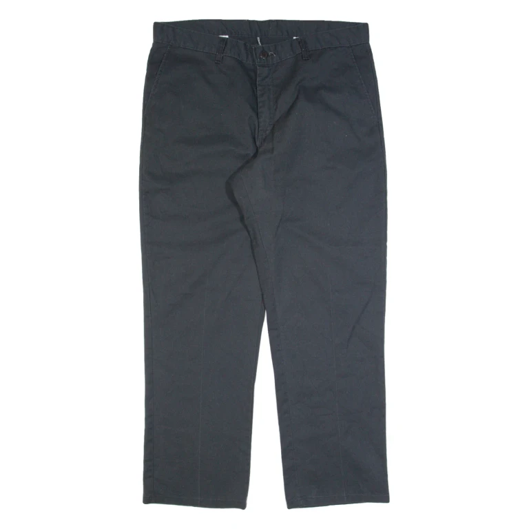 DICKIES Workwear Mens Trousers Black Regular Straight W36 L30
