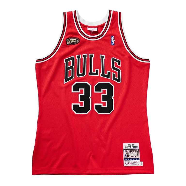 Men's NBA Authentic Jersey 1997 Chicago Bulls Scottie Pippen #33 Jerseys