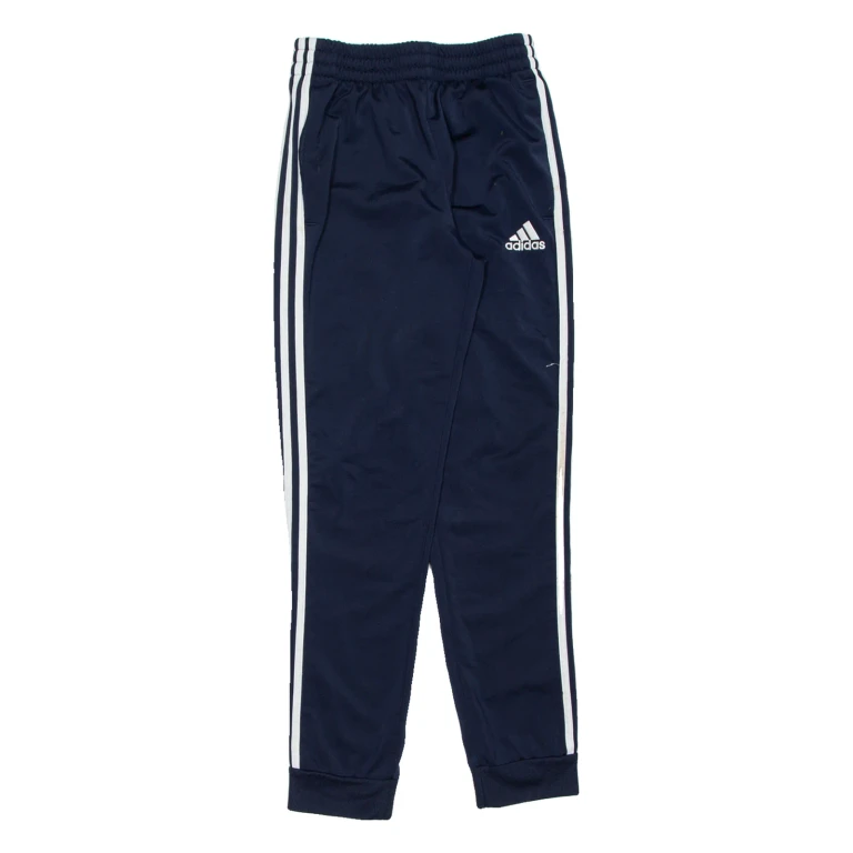 ADIDAS Mens Track Pants Blue Tapered S W25 L30