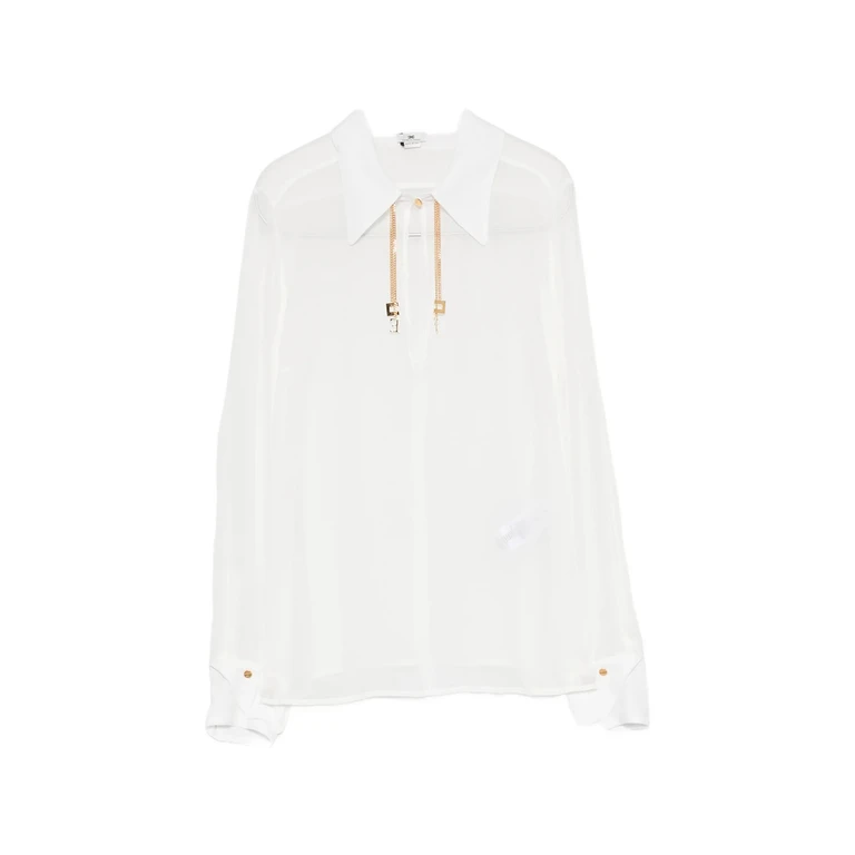 Logo-plaque Chain-detail Blouse