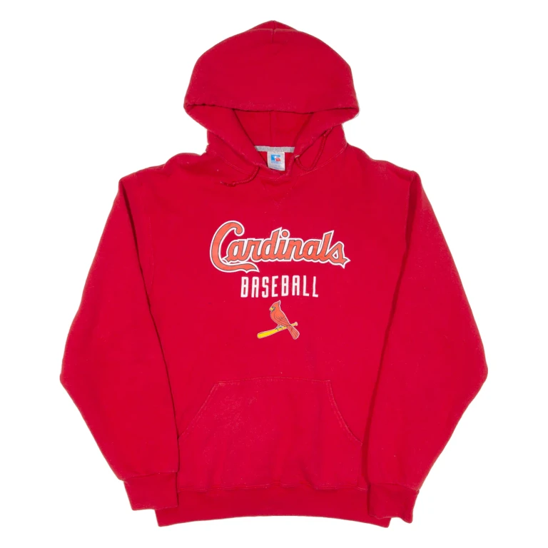 RUSSELL ATHLETIC Cardinals Baseball Mens Red Hoodie USA L