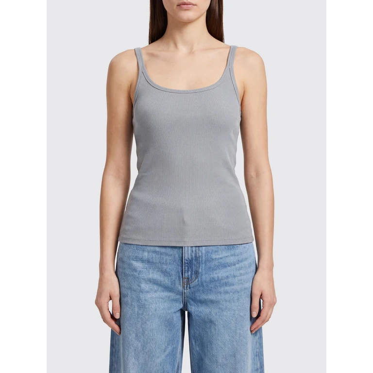 MSGM Slim Fit Viscose Top with Thin Straps and Round Neck (4041MDT72N26713098)