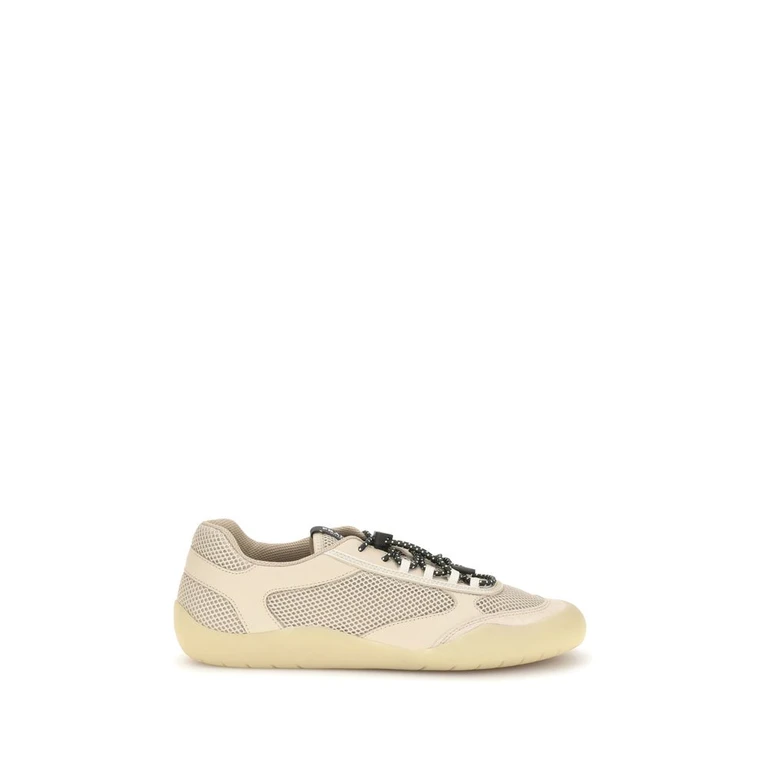 Prada Beige Polyester Athletic Sneakers - Men