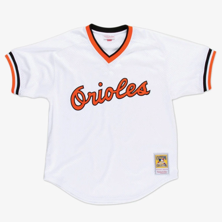 Men's MLB Authentic Bp Jersey - Orioles 1985 Cal Ripken Jr