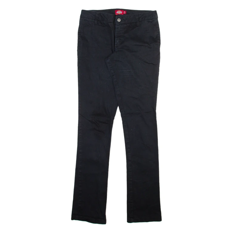 DICKIES Womens Trousers Blue Slim Straight W28 L31