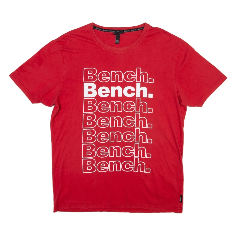 BENCH Mens T-Shirt Red XL