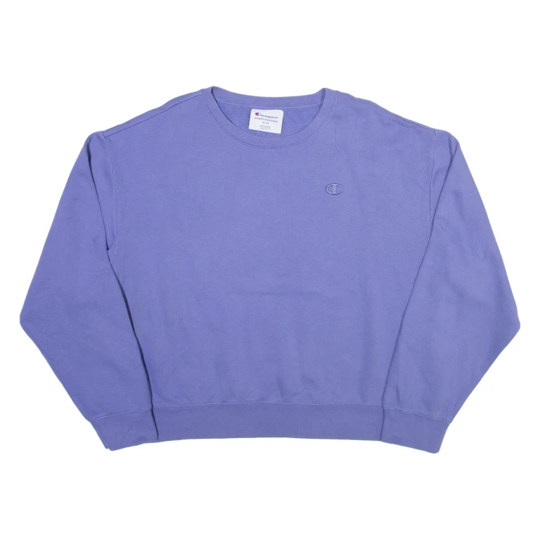 CHAMPION Womens Sweatshirt Blue XL