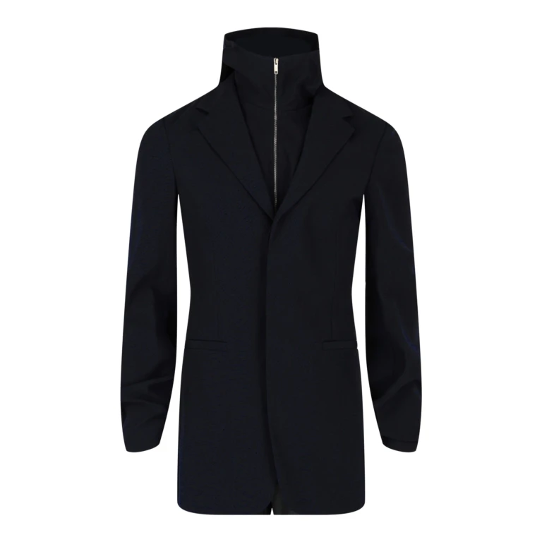 Single-Breasted Layered Hooded Vest Set
