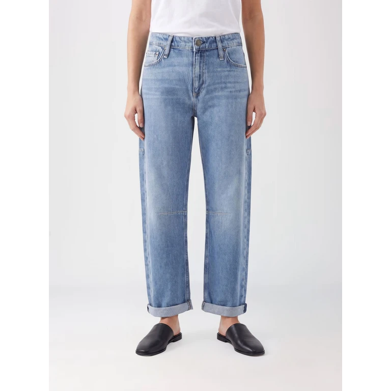 The Stevie Mid-Rise Straight Jeans with Cuffed Hem (RJ0526S1FECECHO)