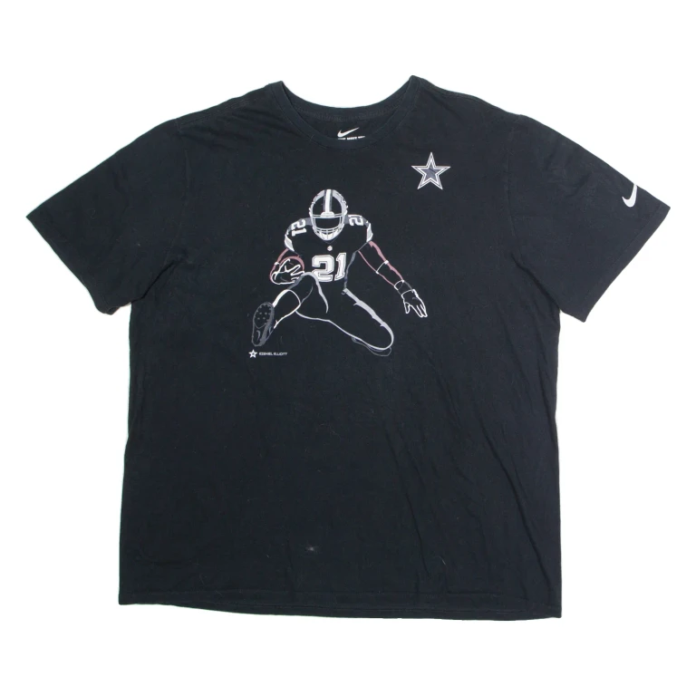 NIKE Mens T-Shirt Black USA 2XL