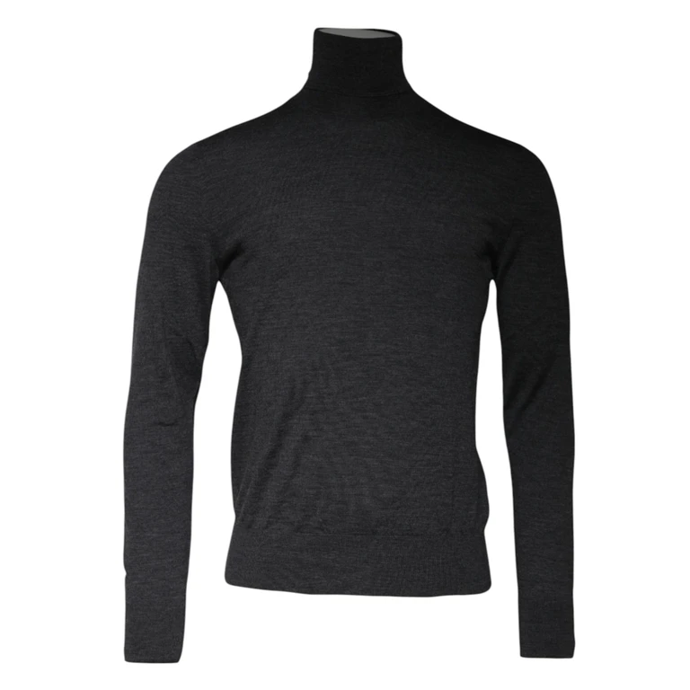 Dolce & Gabbana Gray Wool Knit Turtleneck Pullover Sweater Virgin Clothing - Men