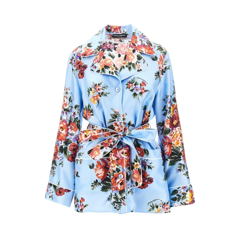 Chemise Vanity en soie à imprimé fleurs Dolce & Gabbana