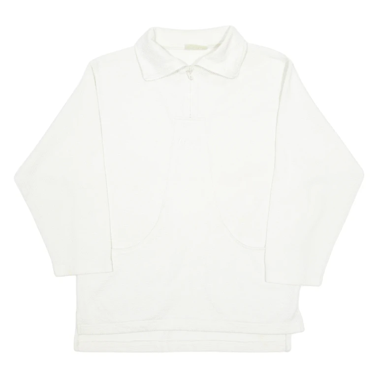 DEESSE Womens Sweatshirt Cream 1/4 Zip M