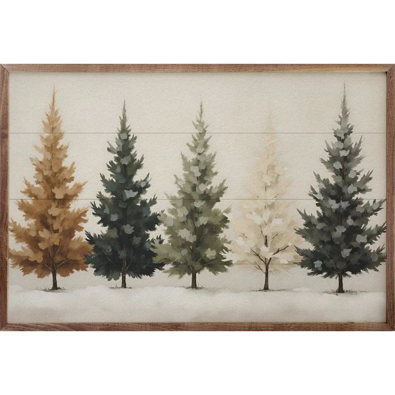 Colored Pine Trees