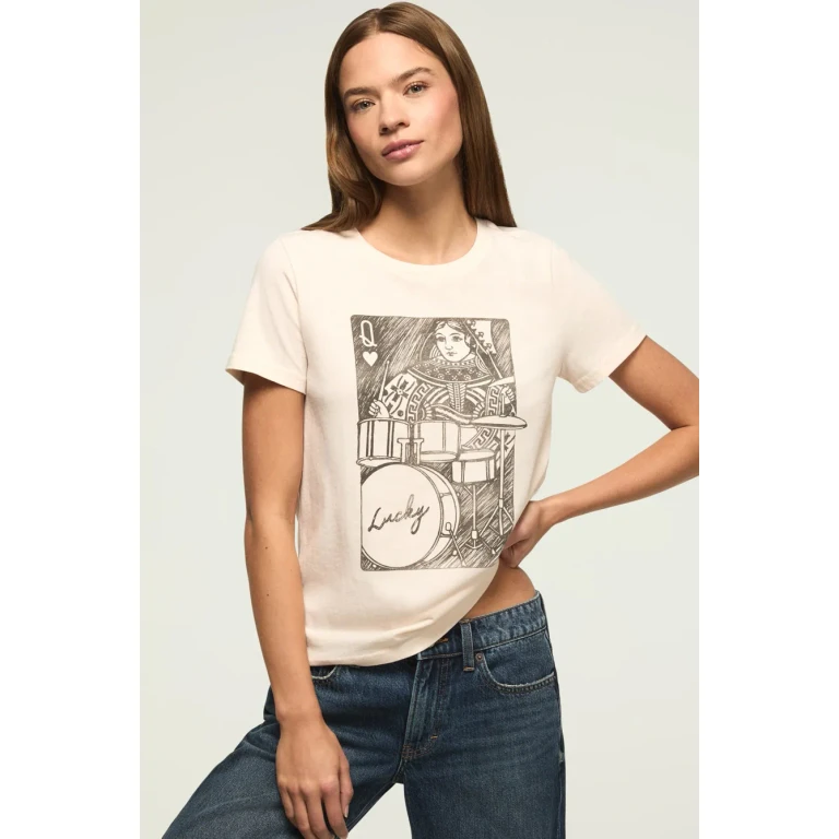Women's Drummer Queen Classic Crew - Vanilla Cream