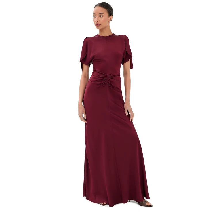Victoria Beckham Isabella Gown Burgundy 10