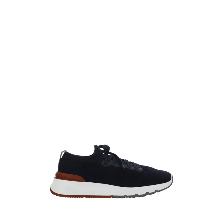 Brunello Cucinelli Blue Cotton Low Top Sneakers - Men