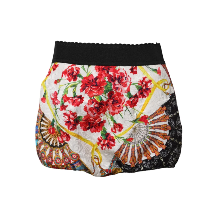 Dolce & Gabbana Multicolor Floral High Waist Hot Pants Shorts Silk - Women