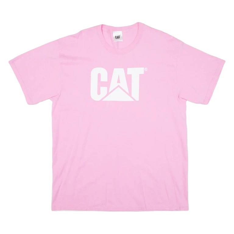 CAT Womens T-Shirt Pink XL