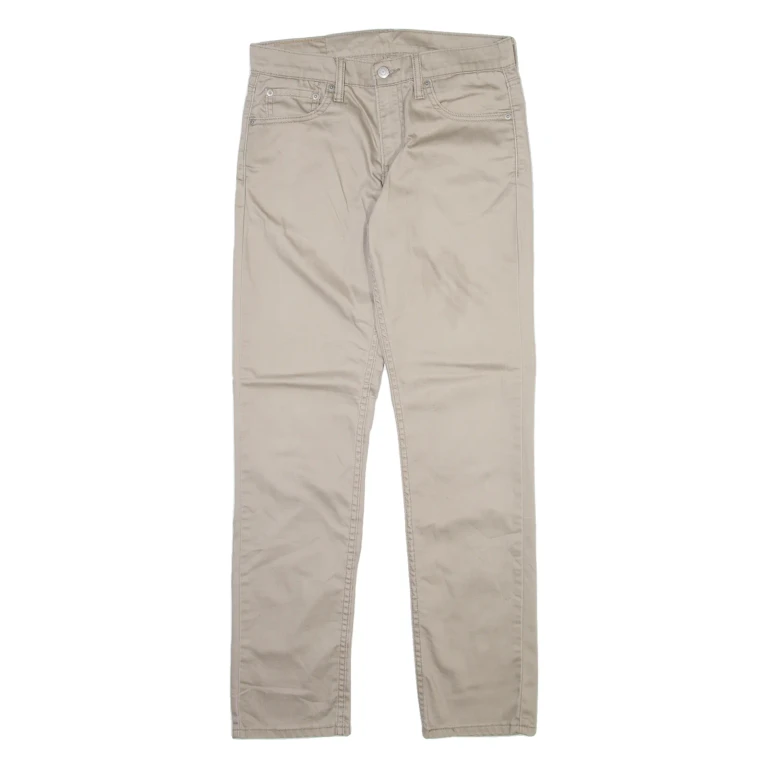 LEVI'S 511 Mens Trousers Beige Slim Straight W30 L32