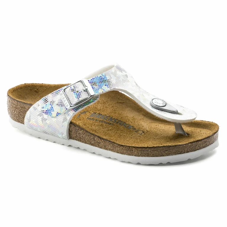 Kids Gizeh Hologram Silver Sandals